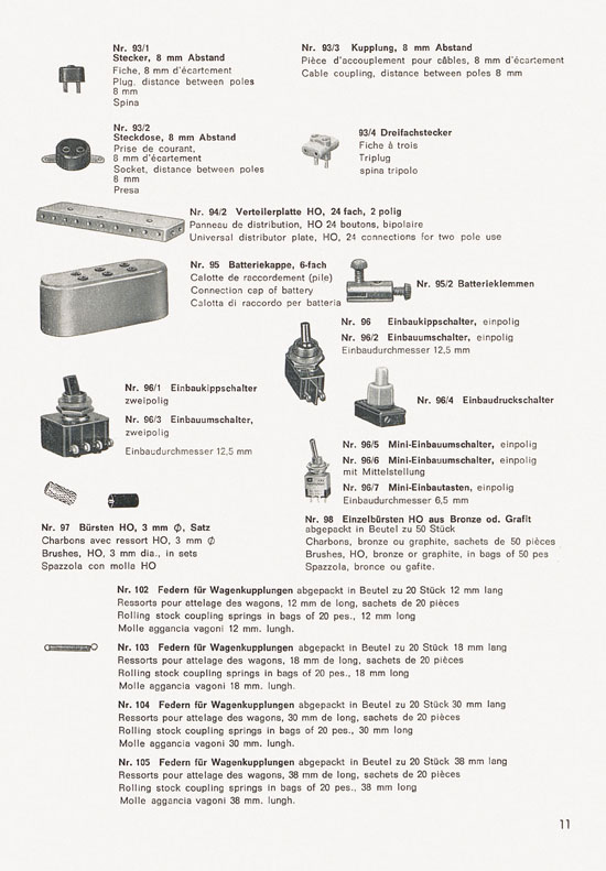 Schneider Modellbahnzubehör Katalog 1974-1975