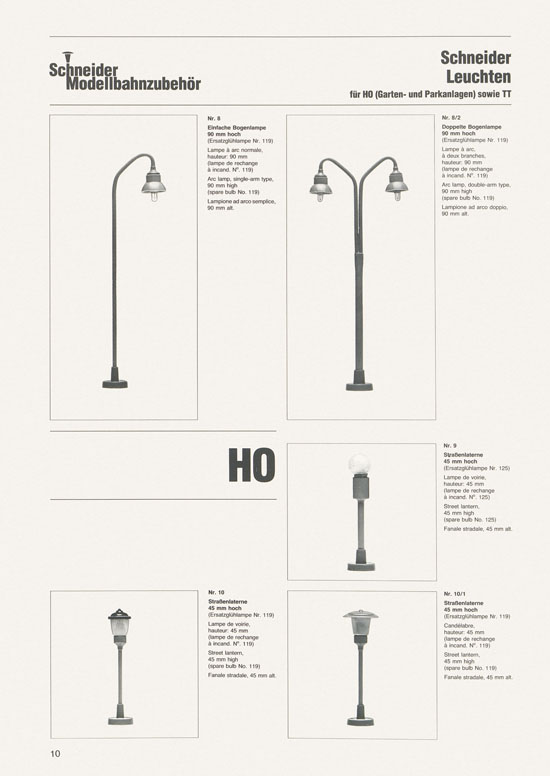 Schneider Modellbahnzubehör Katalog 1981-1982