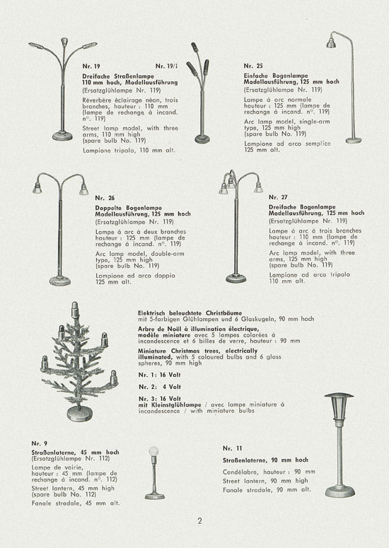 Schneider Modellbahnzubehör Prospekt 1964