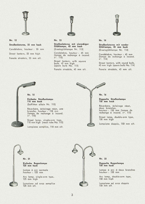 Schneider Modellbahnzubehör Prospekt 1964