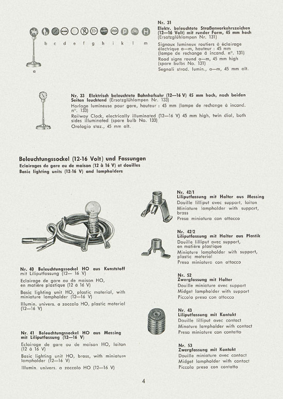 Schneider Modellbahnzubehör Prospekt 1964