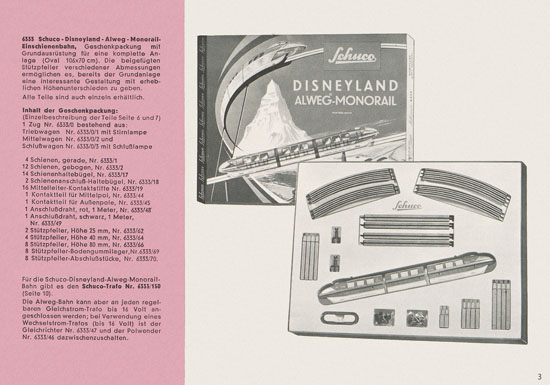 Schuco Disneyland Alweg-Monorail 1961