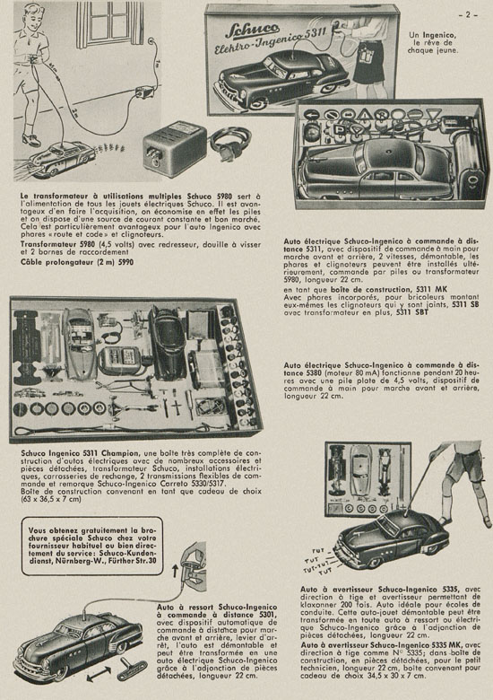 Seite 2 Schuco Jouets Brevetès catalogue 1955