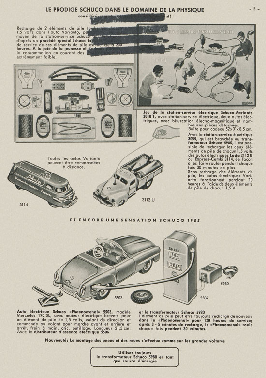 Seite 5 Schuco Jouets Brevetès catalogue 1955