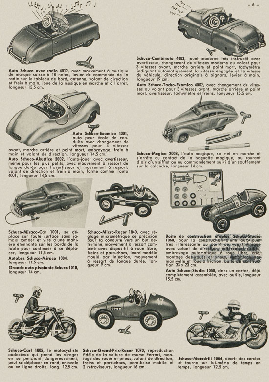 Seite 6 Schuco Jouets Brevetès catalogue 1955