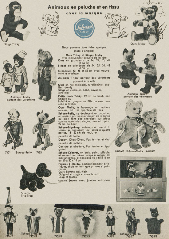 Schuco Jouets Brevetès catalogue 1955