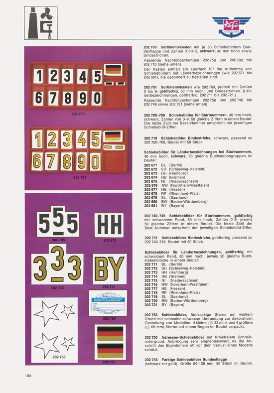 Hegi Modellbau Katalog 1976