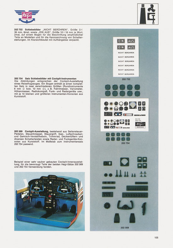 Hegi Modellbau Katalog 1976