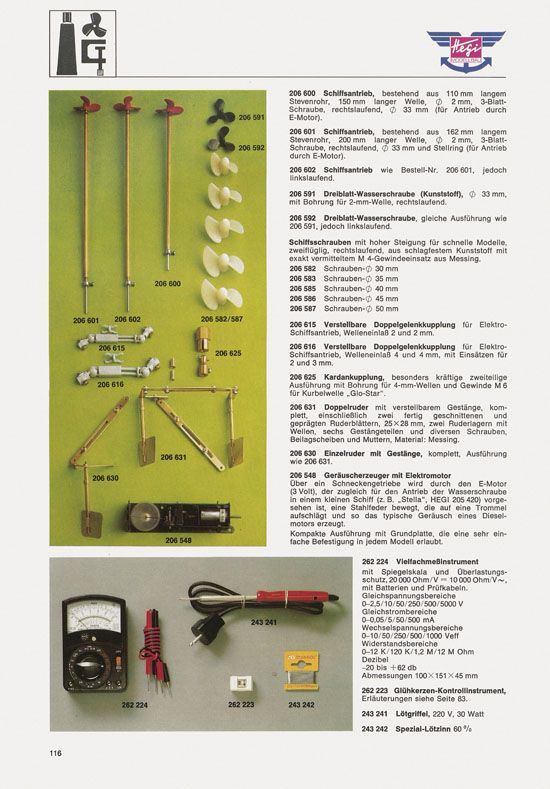 Hegi Modellbau Katalog 1976