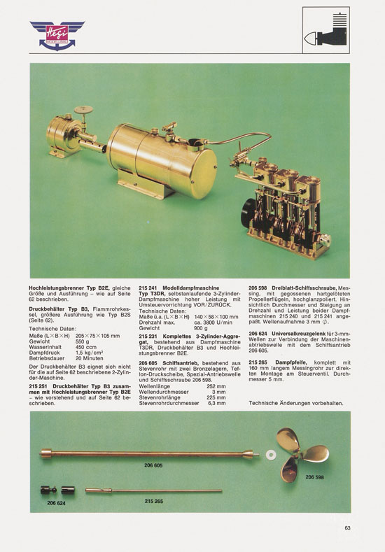 Hegi Modellbau Katalog 1976