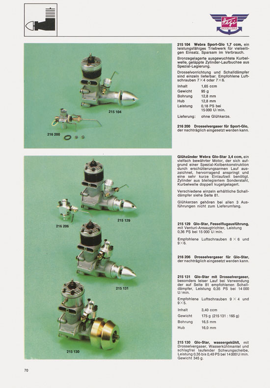 Hegi Modellbau Katalog 1976