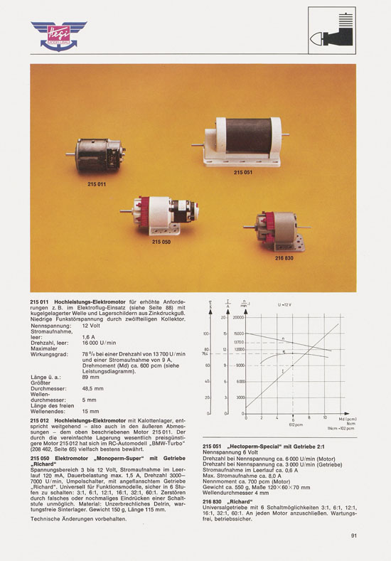 Hegi Modellbau Katalog 1976