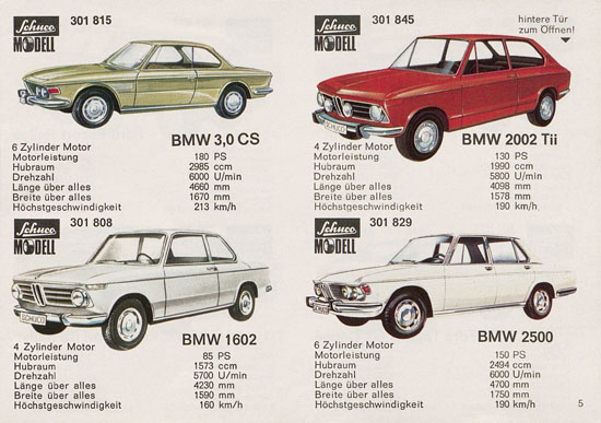 Schuco Modelle 1970