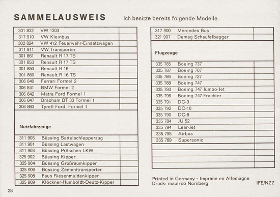 Seite 28 Schuco Modelle 1970