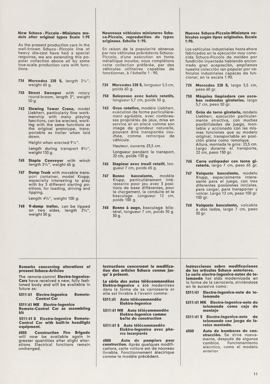 Schuco Neuheiten 1961
