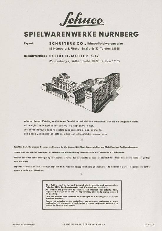 Schuco Neuheiten 1962