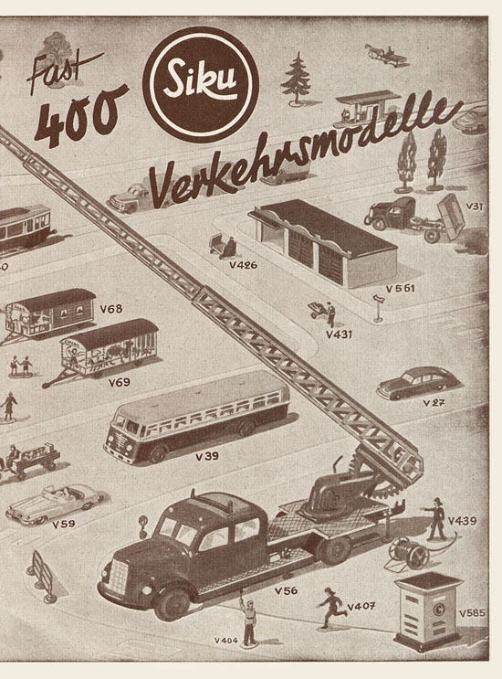 Siku Katalog 1956, Preisliste 1956, Bildpreisliste 1956, Verkehrsmodelle 1956