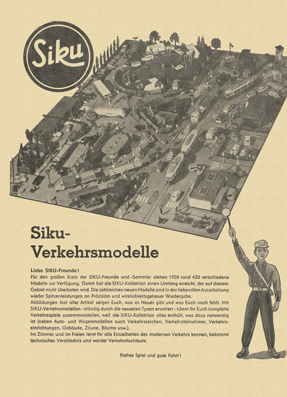 Siku Faltblatt 1958