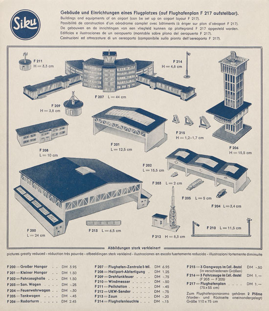 Seite 6 Siku Katalog 1960, Siku Flugmodelle 1960