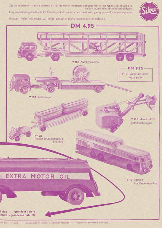 Siku Verkehrsmodelle Katalog 1960