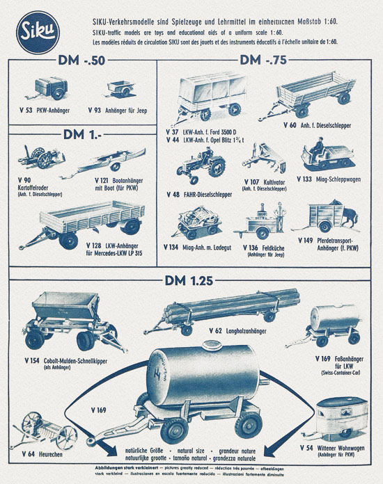 Seite 4 Siku Verkehrsmodelle und Flugmodelle Katalog 1961