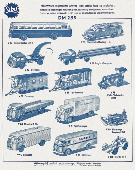 Seite 6 Siku Verkehrsmodelle und Flugmodelle Katalog 1961