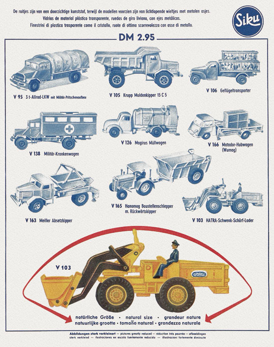 Seite 7 Siku Verkehrsmodelle und Flugmodelle Katalog 1961