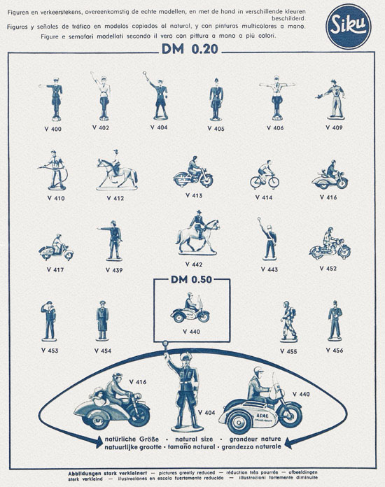 Siku Verkehrsmodelle und Flugmodelle Katalog 1961