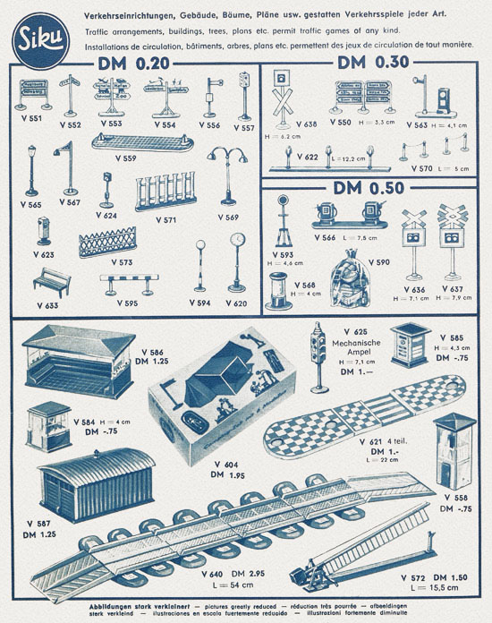 Siku Verkehrsmodelle und Flugmodelle Katalog 1961