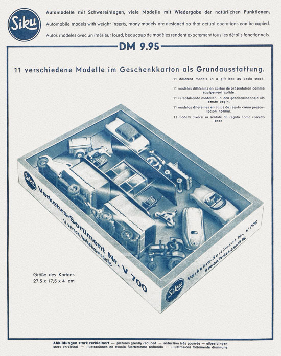 Siku Verkehrsmodelle und Flugmodelle Katalog 1961