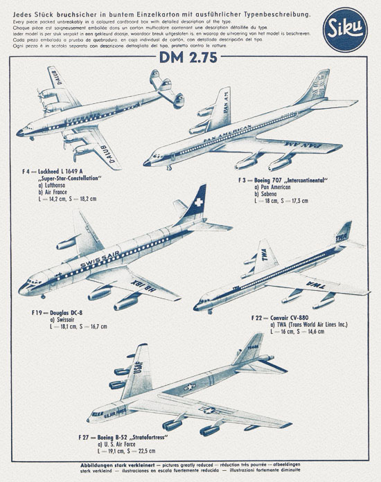 Seite 21 Siku Verkehrsmodelle und Flugmodelle Katalog 1961