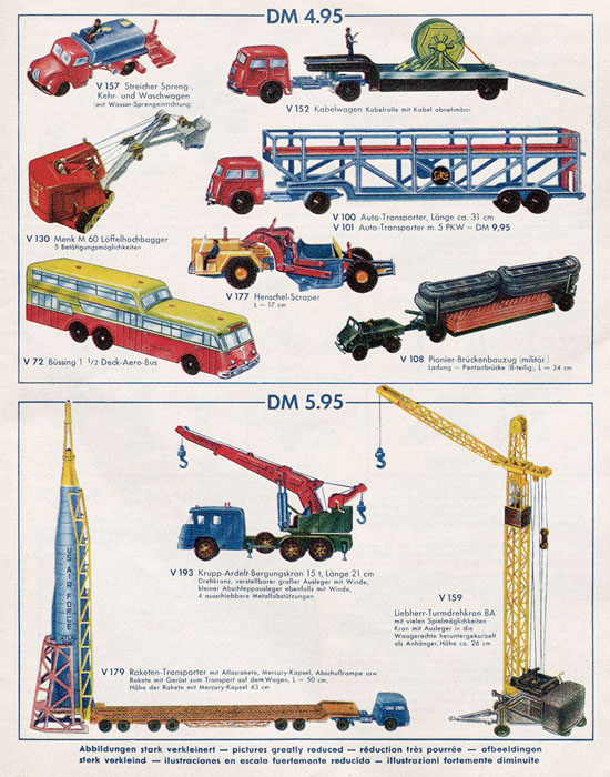 Siku Katalog 1962, Preisliste 1962, Bildpreisliste 1962, Verkehrsmodelle 1962