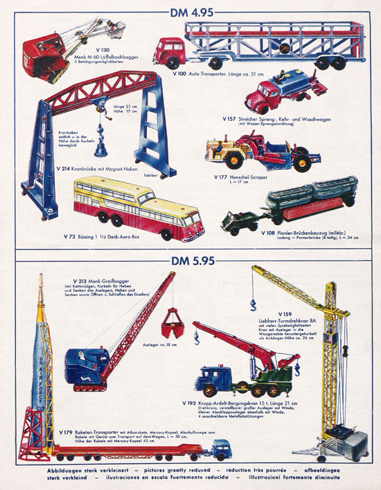 Siku Katalog 1963, Bildpreisliste 1963, Verkehrsmodelle und Flugmodelle 1963