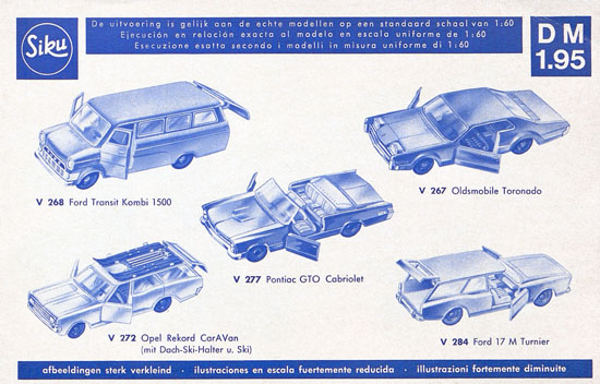 Seite 9 Siku Katalog 1968, Preisliste 1968, Bildpreisliste 1968, Verkehrsmodelle 1968
