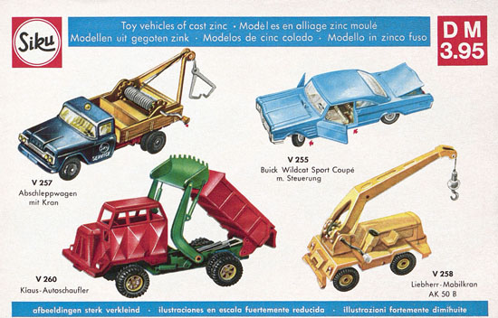 Seite 11 Siku Katalog 1968, Preisliste 1968, Bildpreisliste 1968, Verkehrsmodelle 1968