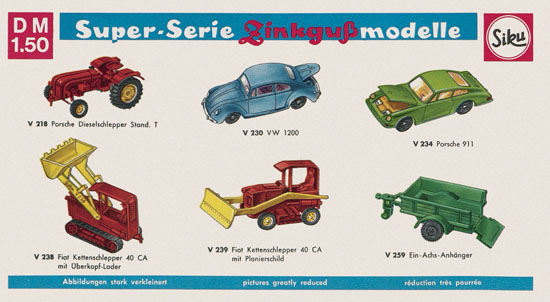 Seite 2 Siku Super Serie Zinkguß-Modelle Katalog 1969