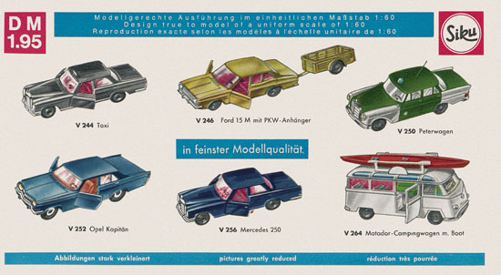 Siku Super Serie Zinkguß-Modelle Katalog 1969