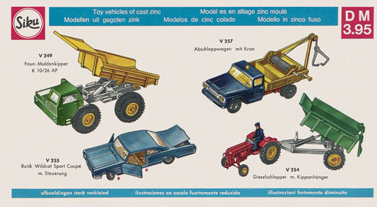 Siku Super Serie Zinkguß-Modelle Katalog 1969