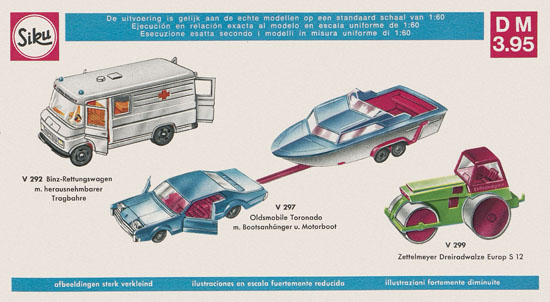 Siku Super Serie Zinkguß-Modelle Katalog 1969