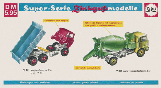 Seite 18 Siku Super Serie Zinkguß-Modelle Katalog 1969