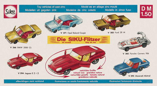 Siku Super Serie Zinkguß-Modelle Katalog 1970