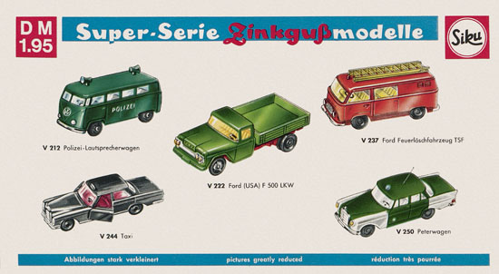 Seite 6 Siku Super Serie Zinkguß-Modelle Katalog 1970
