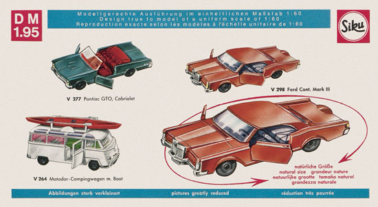 Siku Super Serie Zinkguß-Modelle Katalog 1970