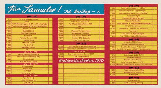 Seite 24 Siku Super Serie Zinkguß-Modelle Katalog 1970