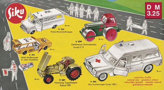 Seite 8 Siku Katalog 1971, Preisliste 1971, Bildpreisliste 1971, Verkehrsmodelle 1971, Siku Zinkgußmodelle 1971, Siku V-Serie 1971