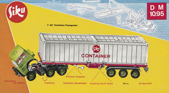 Seite 22 Siku Katalog 1971, Preisliste 1971, Bildpreisliste 1971, Verkehrsmodelle 1971, Siku Zinkgußmodelle 1971, Siku V-Serie 1971