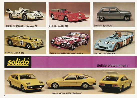 Solido Katalog 1974