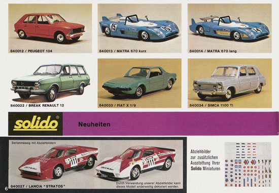 Solido Katalog 1975