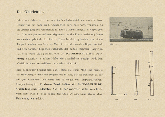 Sommerfeldt Oberleitungen Katalog 1951-1952