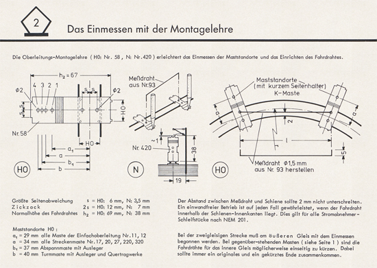 Sommerfeldt Anleitungsheft für Oberleitungen 1975